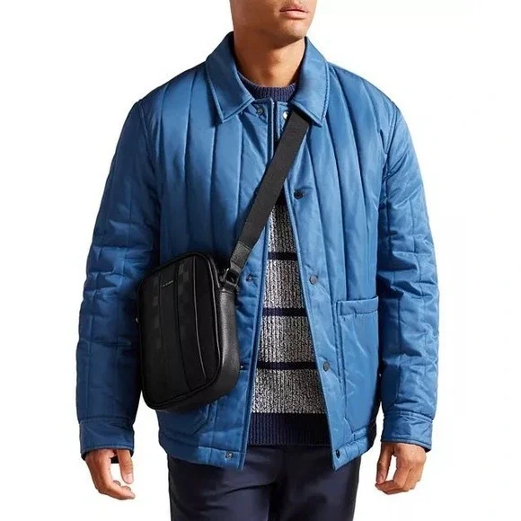 Ted Baker Waydon House Check‎ Black Crossbody Flight Bag Like New - Picture 2 of 8